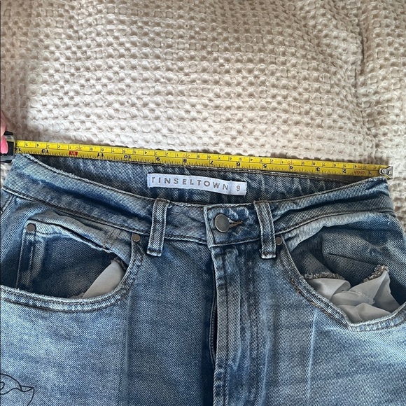 Tinseltown Blue Jeans with Colorful Patches - Picture 7 of 7